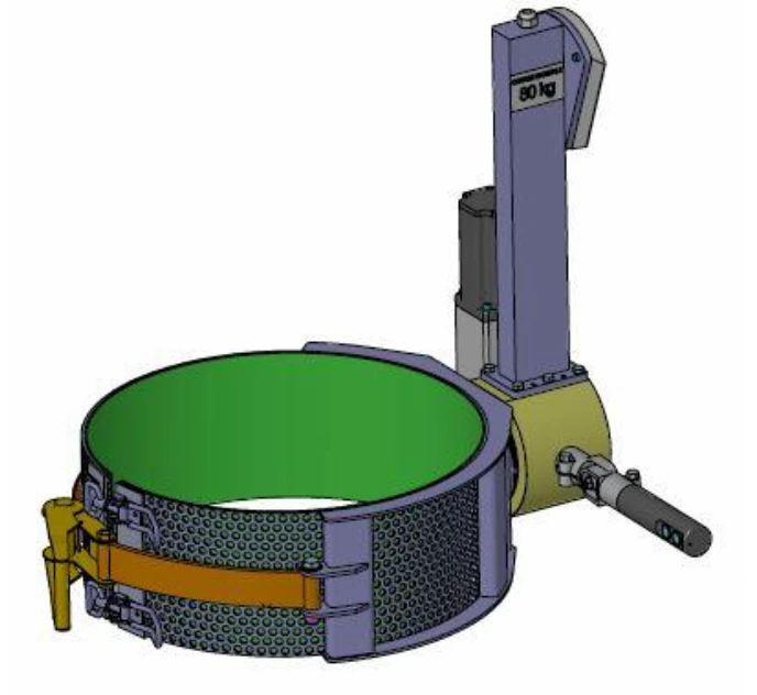 Serrage manuel et basculement de fûts Out068