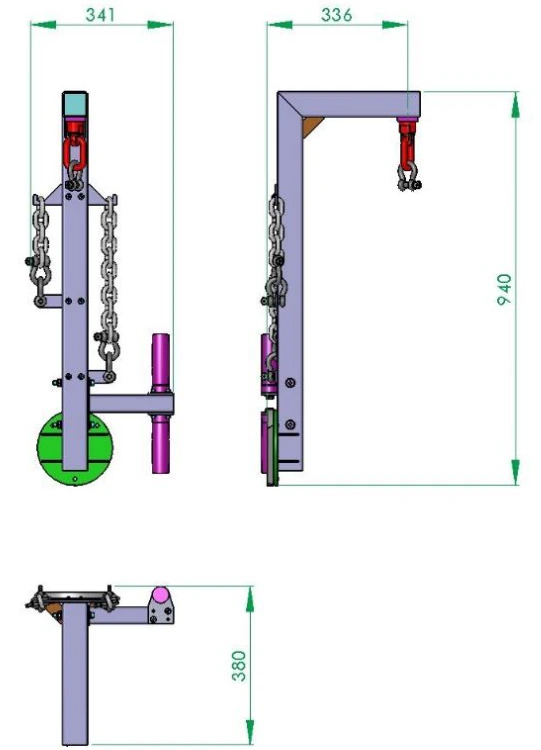 Palonnier avec chaine d’élingage Out076